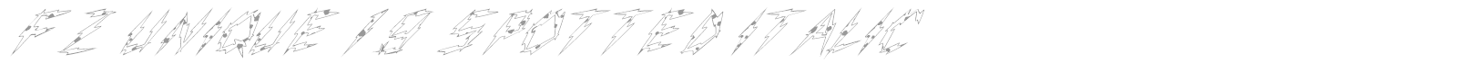 FZ UNIQUE 19 SPOTTED ITALIC font preview