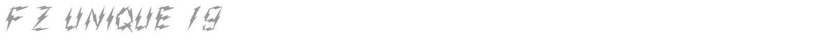 FZ UNIQUE 19 font preview