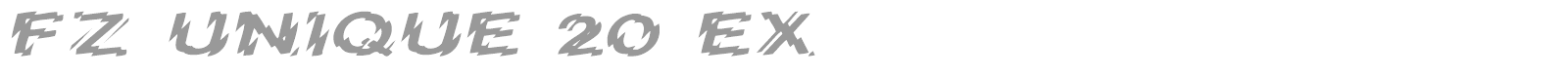 FZ UNIQUE 20 EX font preview