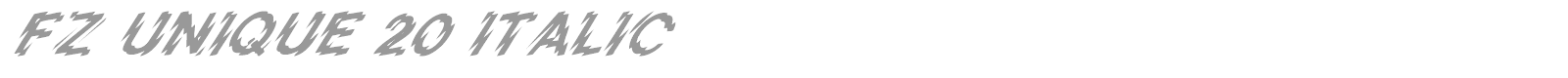 FZ UNIQUE 20 ITALIC font preview