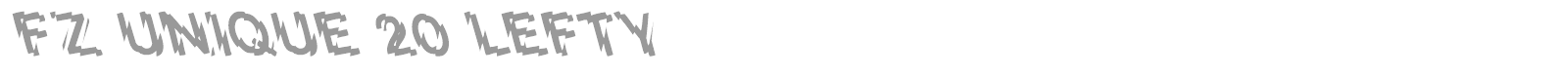 FZ UNIQUE 20 LEFTY font preview