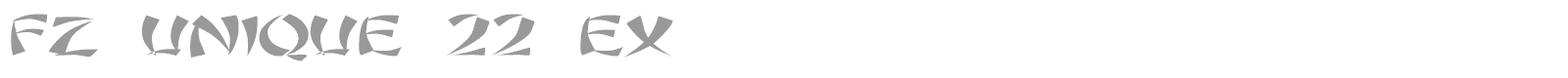 FZ UNIQUE 22 EX font preview