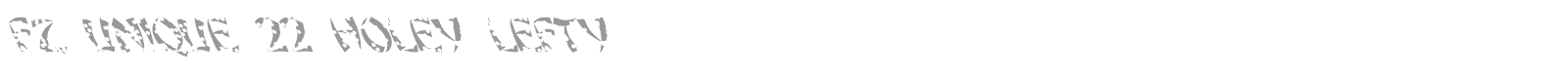 FZ UNIQUE 22 HOLEY LEFTY font preview