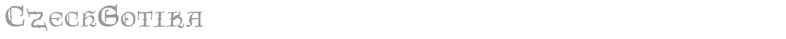 Czech Gotika font preview
