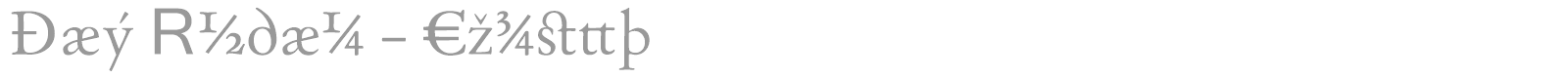 Day Roman font preview