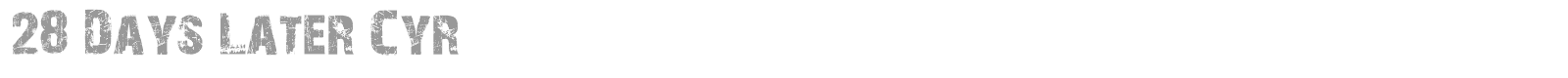 28 Days Later font preview