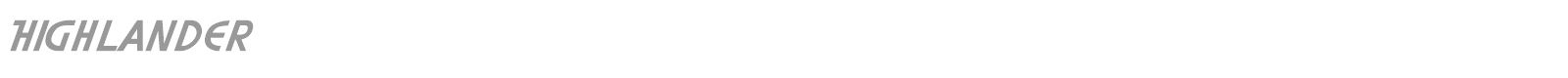 Highlander font preview