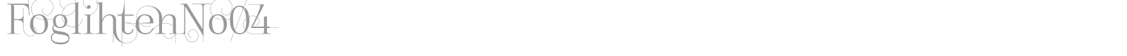 Foglihten No 04 font preview