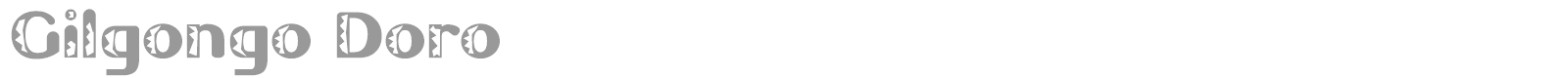 Gilgongo font preview