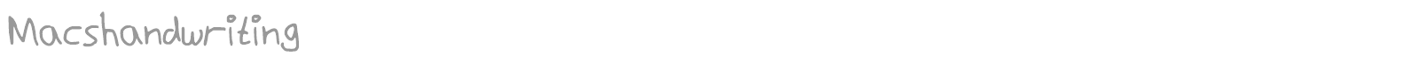 Mac's Handwriting font preview