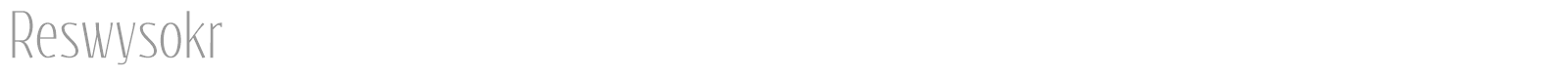 Reswysokr font preview