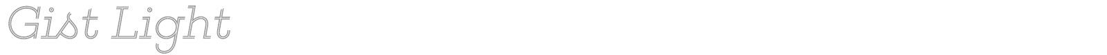 Gist Light font preview