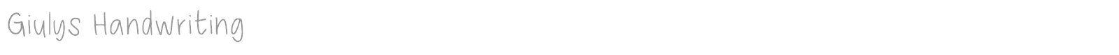 Giulys Handwriting font preview