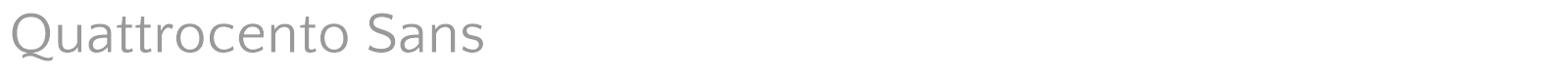 Quattrocento Sans font preview
