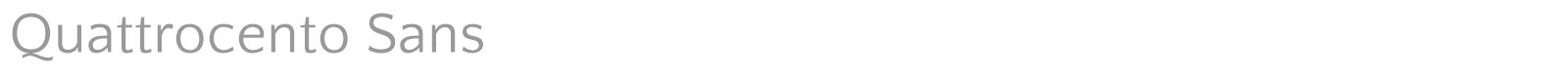 Quattrocento Sans font preview