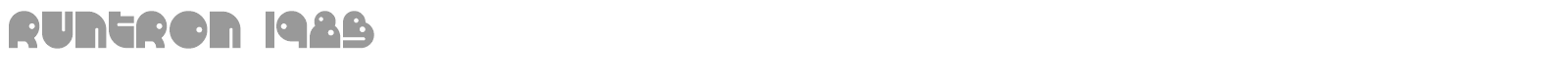 Run Tron 1983 font preview