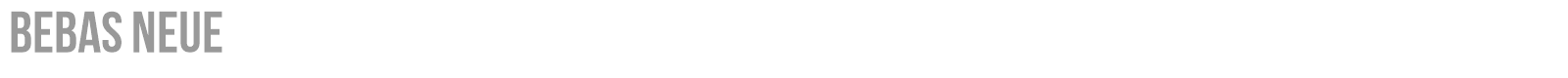 Bebas Neue font preview