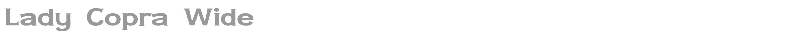 Lady Copra font preview