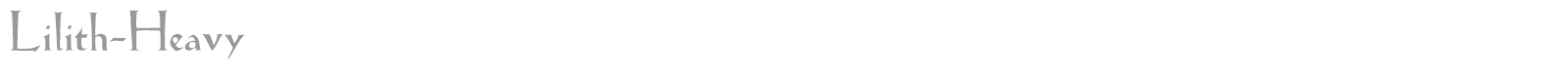 Lilith Family font preview