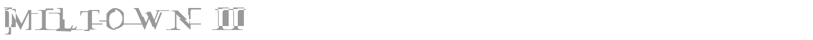 Miltown font preview