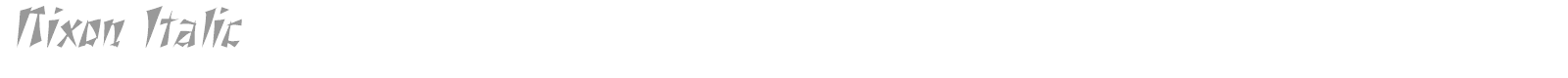 Nixon In China font preview