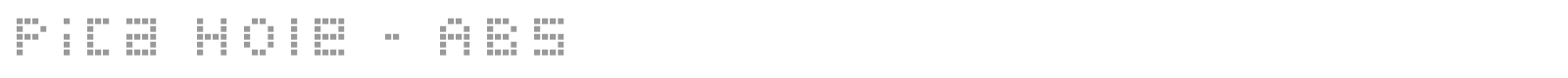 Picahole font preview