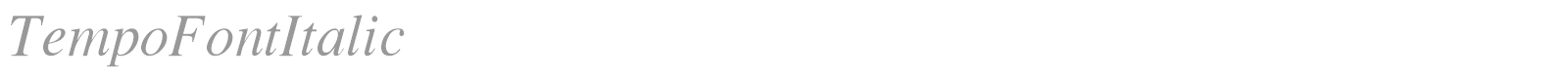 Tempo font preview