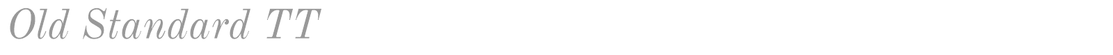 Old Standard font preview