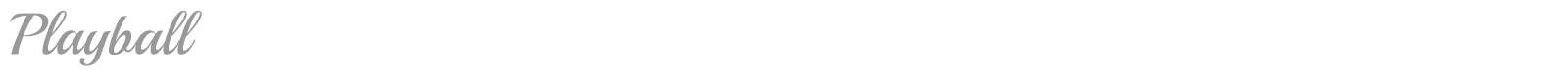 Playball font preview