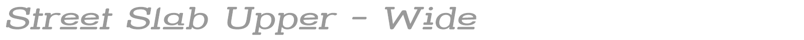 Street Slab font preview