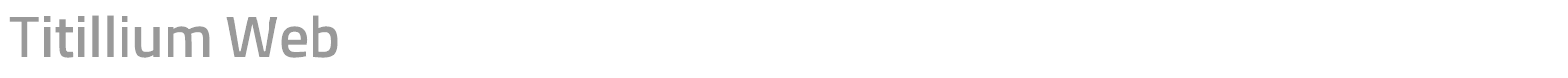 Titillium Web font preview