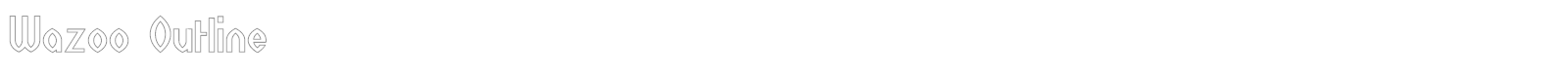 Wazoo font preview