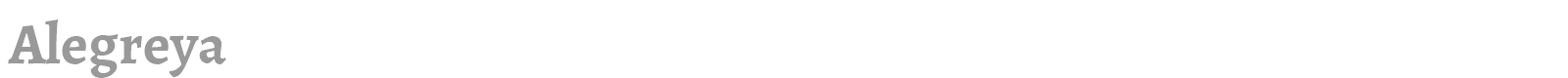 Alegreya font preview