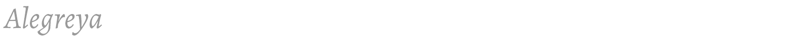 Alegreya font preview