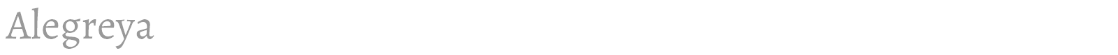 Alegreya font preview
