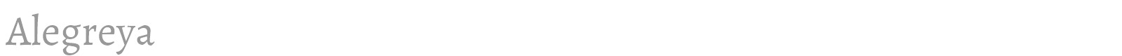 Alegreya font preview