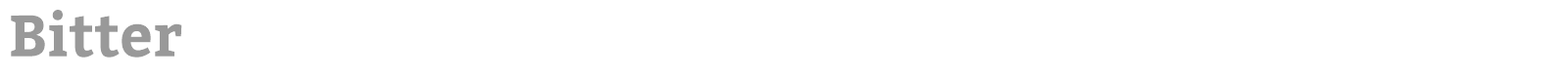 Bitter font preview
