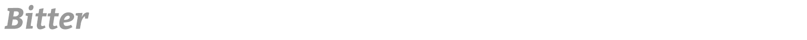 Bitter font preview