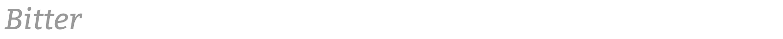 Bitter font preview