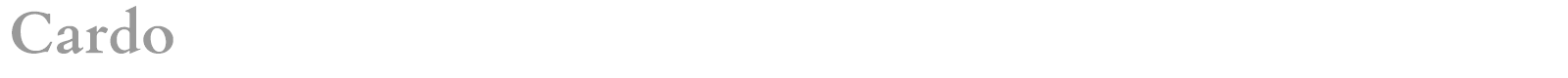 Cardo font preview