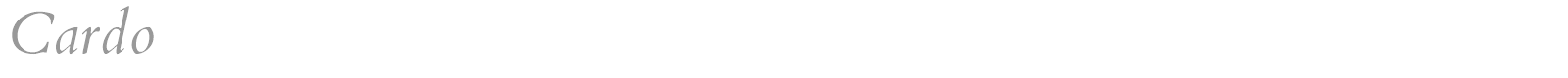 Cardo font preview