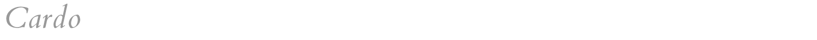 Cardo font preview