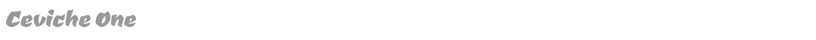 Ceviche One font preview