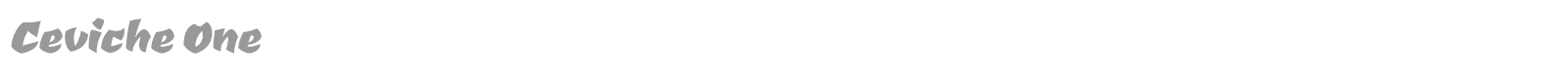 Ceviche One font preview