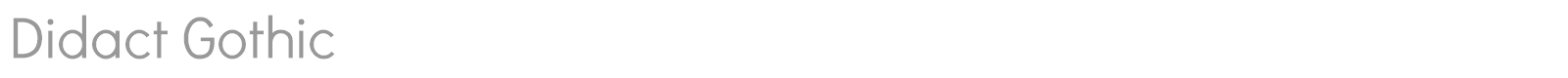 Didact Gothic font preview