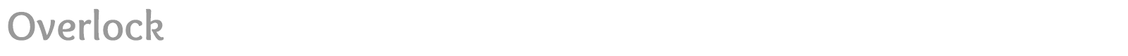 Overlock font preview