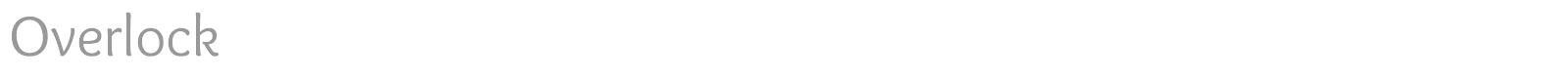 Overlock font preview