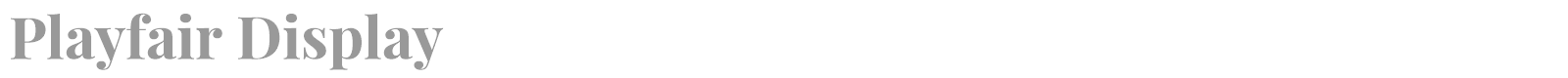 Playfair Display font preview