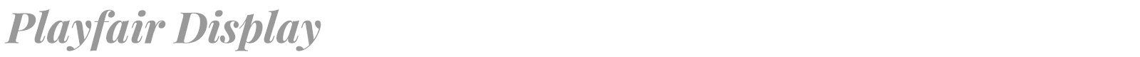Playfair Display font preview