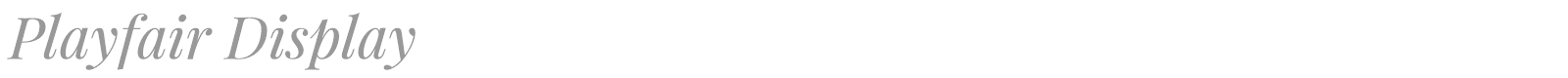 Playfair Display font preview
